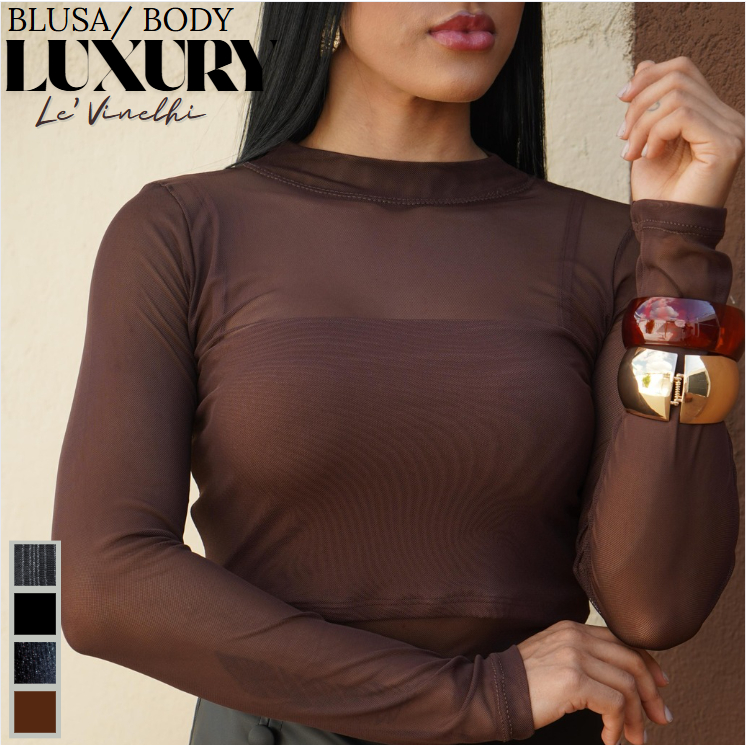 Gola Simulada Blusa Feminina de Malha Transparente Sem Sutiã Moda Casual Tendencia 2026 / m - g -Plus Size em Oferta na Shopee