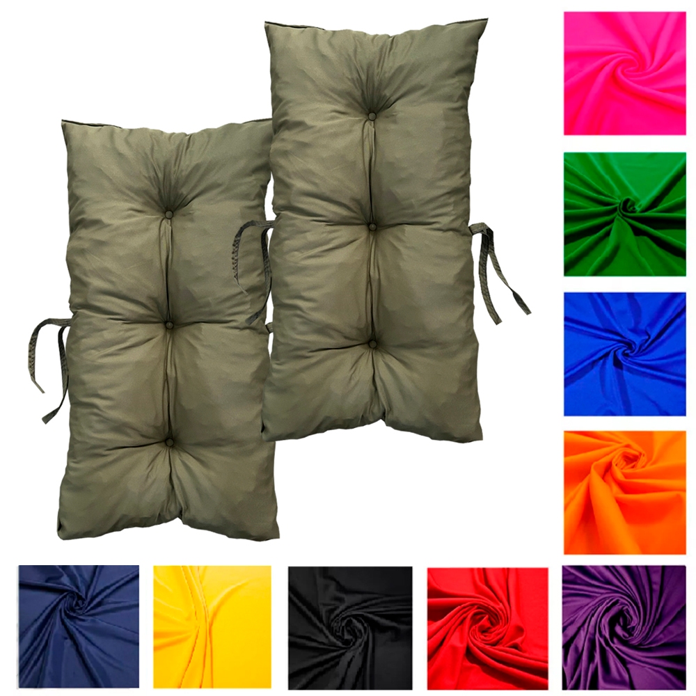 2  Lindas Almofadas 95x45 Super Cheias e Confortáveis Para Cadeiras