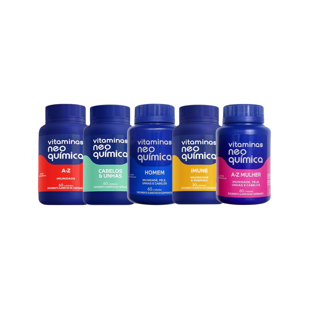 Kit A-Z + Cabelos e Unhas + Homem e Ganhe Imune + Mulher - Neo Quimica em Oferta na Shopee
