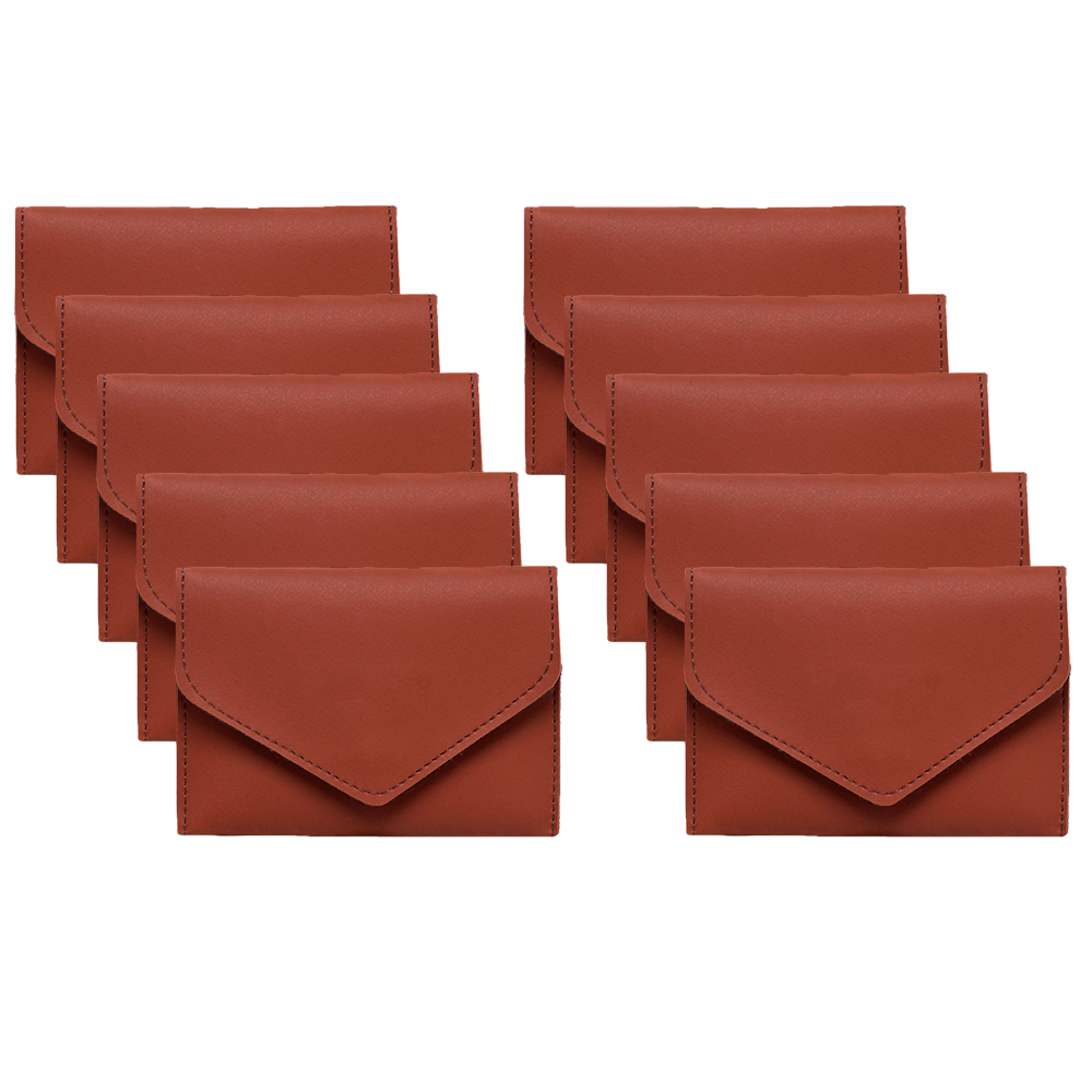 Kit 10 Unidades Carteiras Femininas Porta Cartão Couro Ecológico e Acabamento Premium em Oferta na Shopee