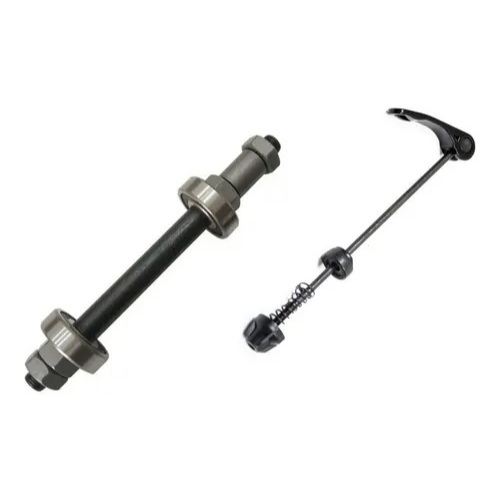 Eixo Traseiro Bicicleta FURADO 145mm Rolamentado + Blocagem para Cubo Bike MTB Estrada Urbana