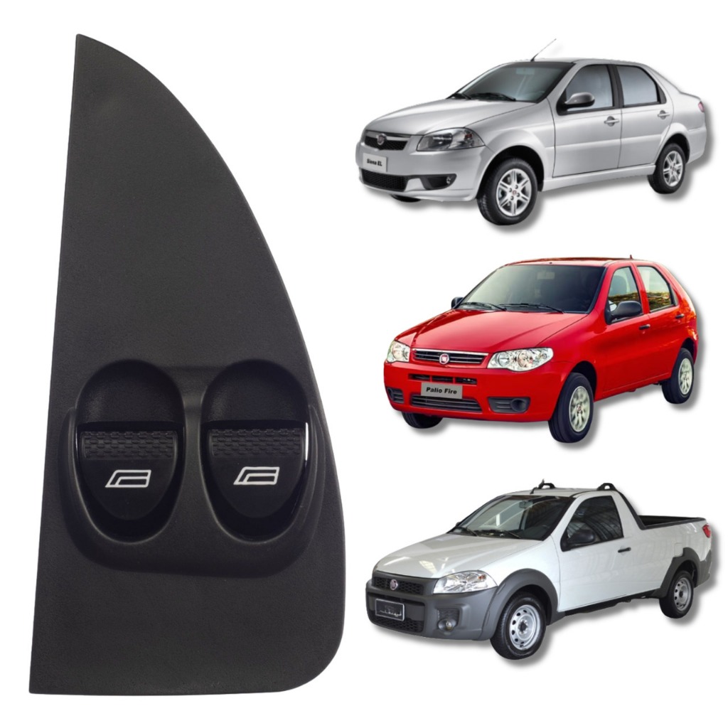 BOTÃO INTERRUPTOR VIDRO ELÉTRICO FIAT PALIO FIRE 2001/2015 SIENA STRADA