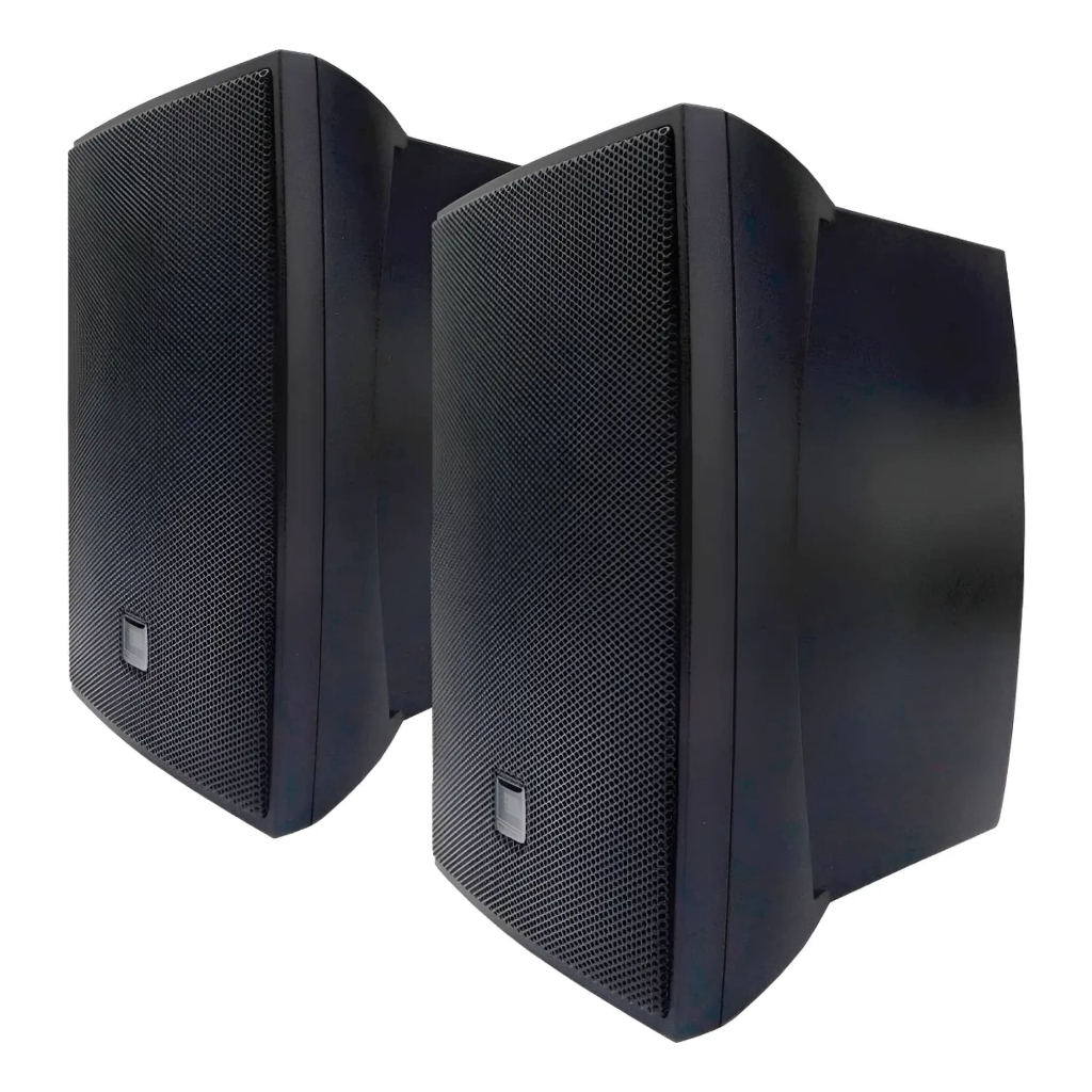 Par De Caixa Acústica JBL C621P 100W Preta Com Suporte Para Som Ambiente 6 Polegadas C621