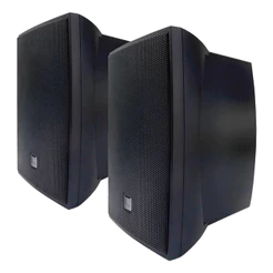 Par De Caixa Acústica JBL C621P 100W Preta Com Suporte Para Som Ambiente 6 Polegadas C621