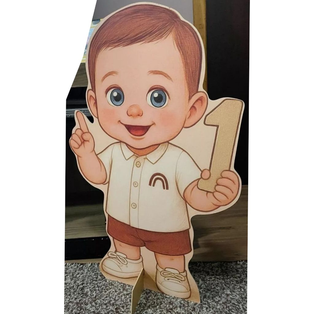 1 DISPLAY CHÃO MDF FOTO CRIANÇA PARA FESTA PERSONALIZADO CARICATURA DESENHO *** NÃO FAZEMO...