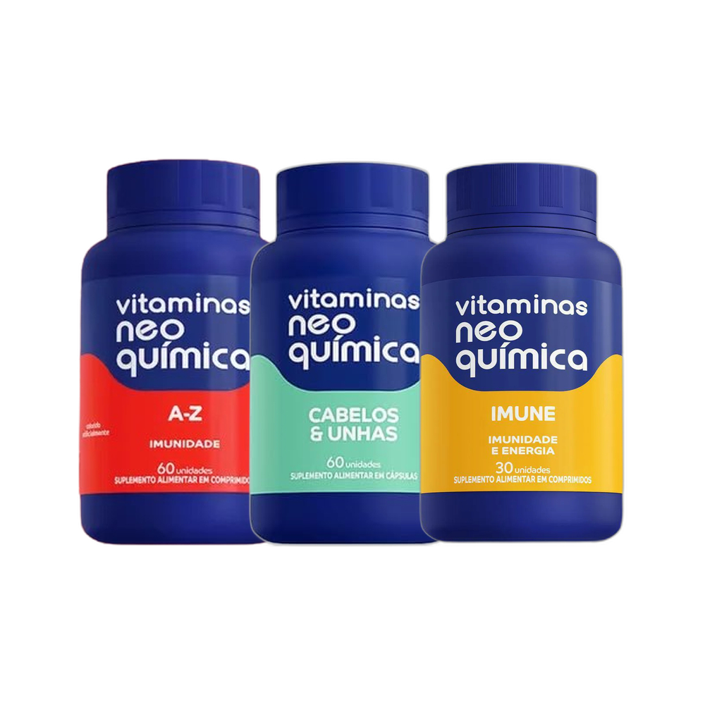 Kit A-z C/60 + Cabelos E Unhas C/60 Ganhe Imune C/30 - Neo em Oferta na Shopee