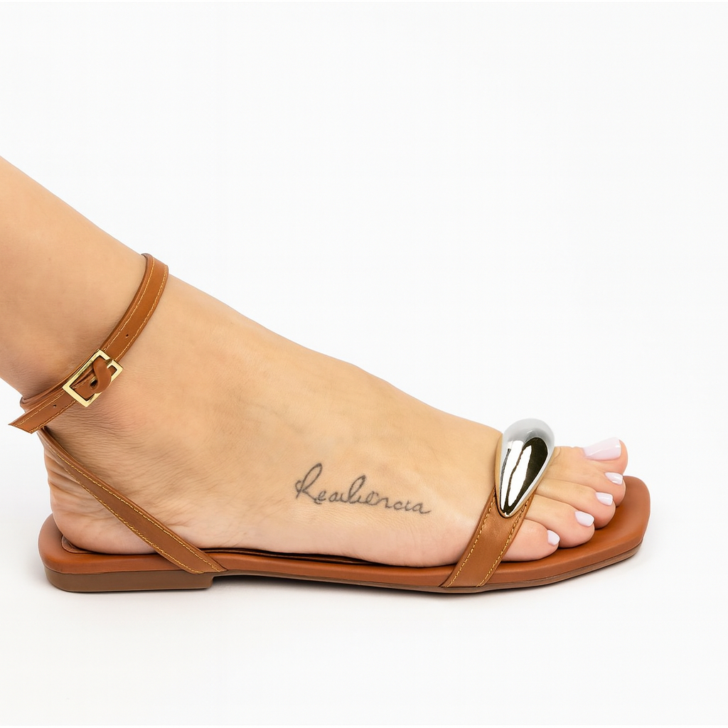 Sandalias Rasteiras Feminina Sandalia Feminina Rasteirinha Aplique Lesma Amendoa em Oferta na Shopee
