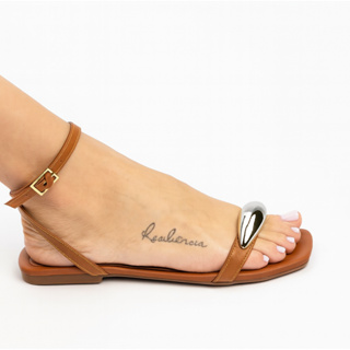 Sandalias Rasteiras Feminina Sandalia Feminina Rasteirinha Aplique Lesma Amendoa em Oferta na Shopee