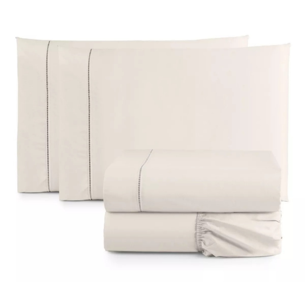 JOGO LENCOL CASAL PONTO PALITO PALHA PROMOCAO em Oferta na Shopee