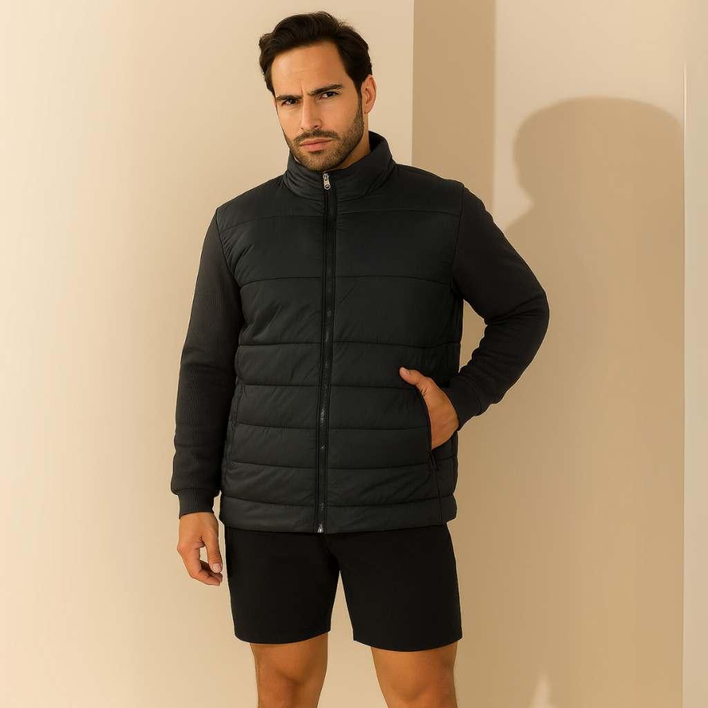 Jaqueta Corta Vento Masculina Impermeável com Capuz Removível Bolso Zíper Esportes Bobojaco