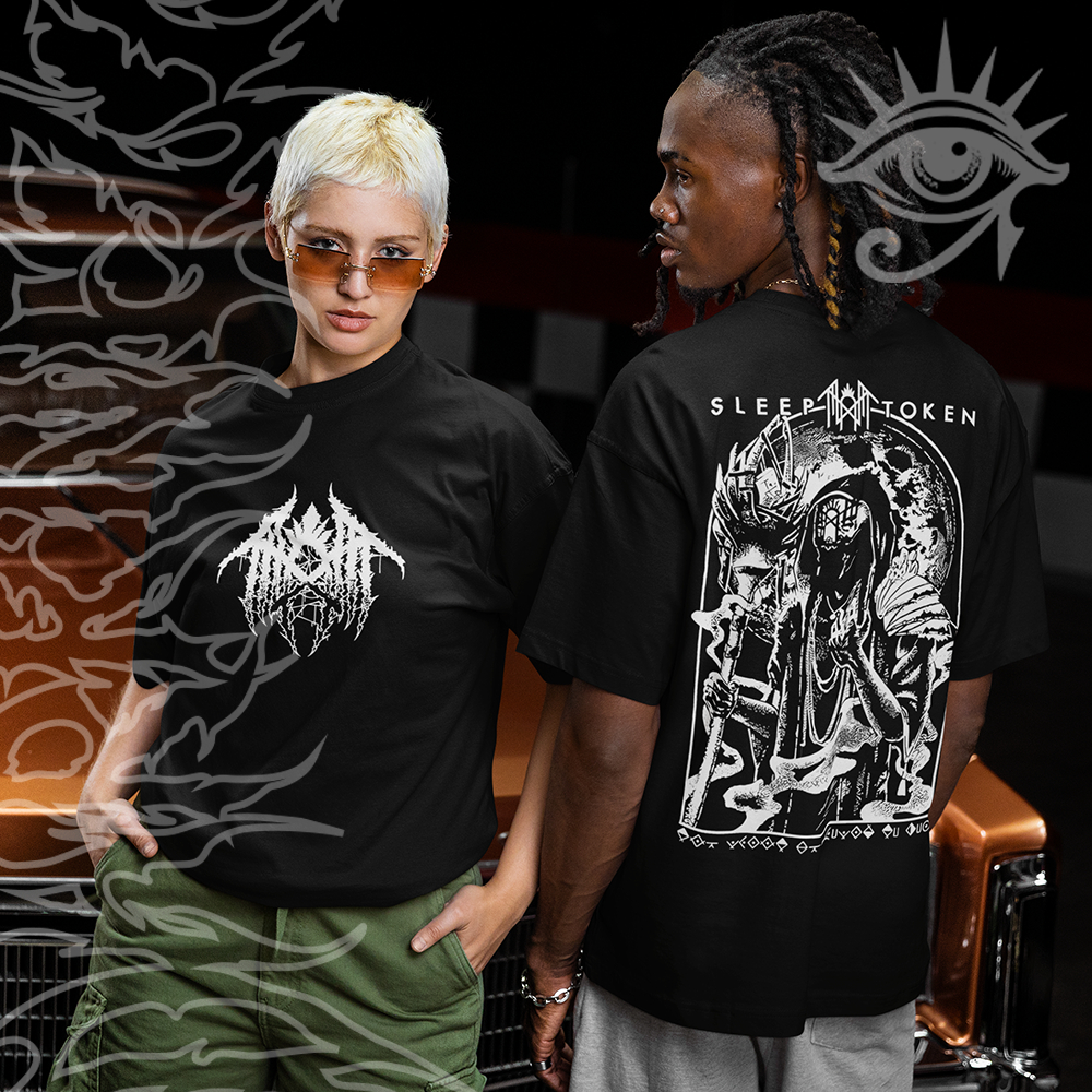 Camiseta Basica e OVERSIZED Sleep Token Vessel Take Me Eden Banda Rock Unissex - Darknezz em Oferta na Shopee