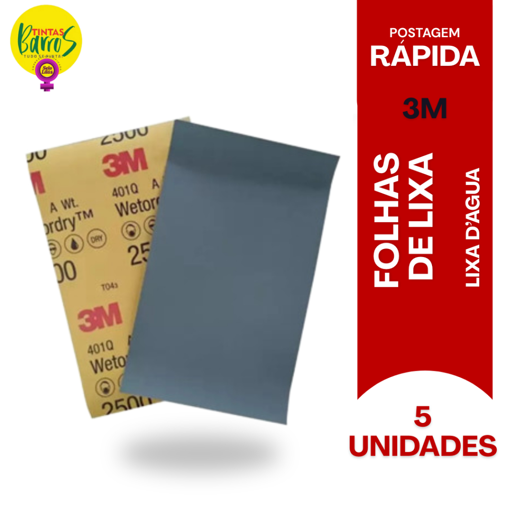 Lixas D'Água 3M 2500 kit com 5
