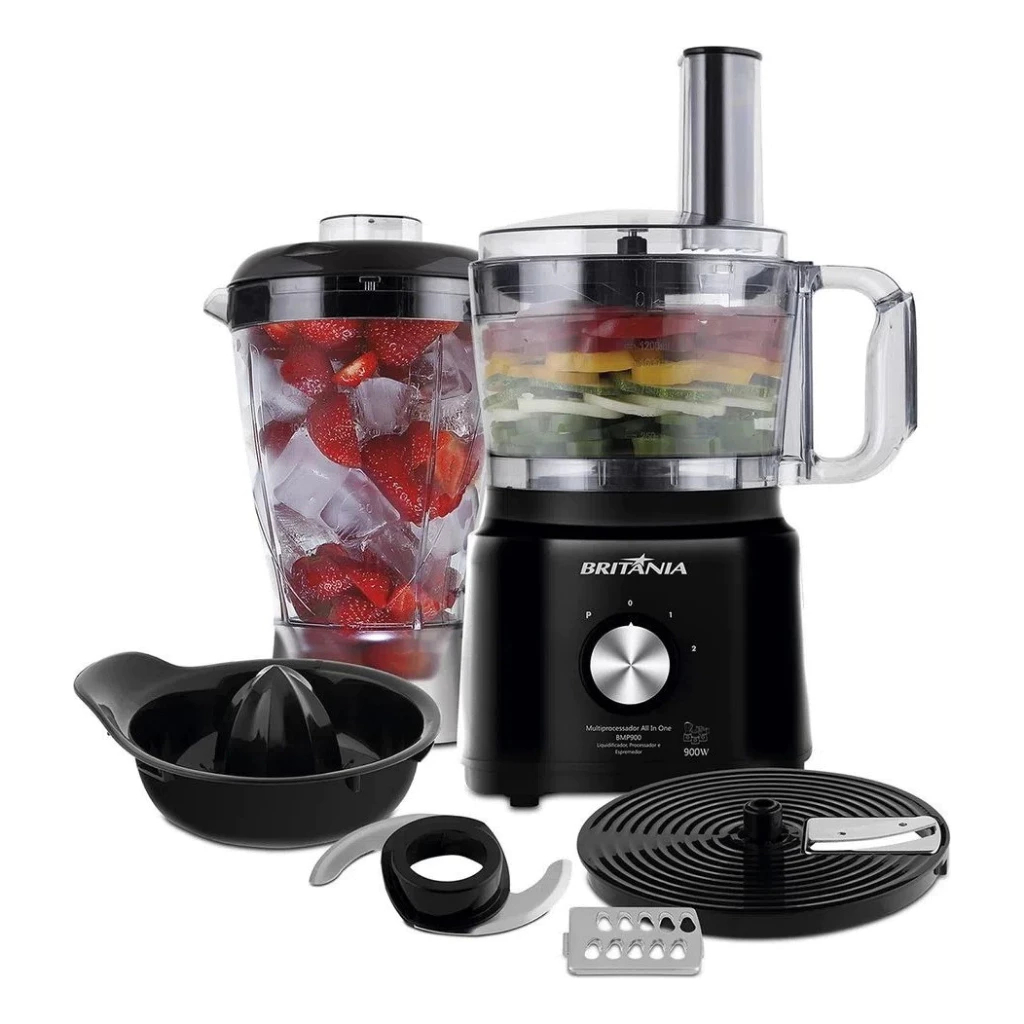 MULTIPROCESSADOR BRITANIA 5 EM 1 1000W ALL IN ONE BMP900P 110V