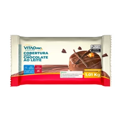 Cobertura Sabor Chocolate Ao Leite Zero Açúcar VitaoPRO 1,01 Kg - Sem Glúten