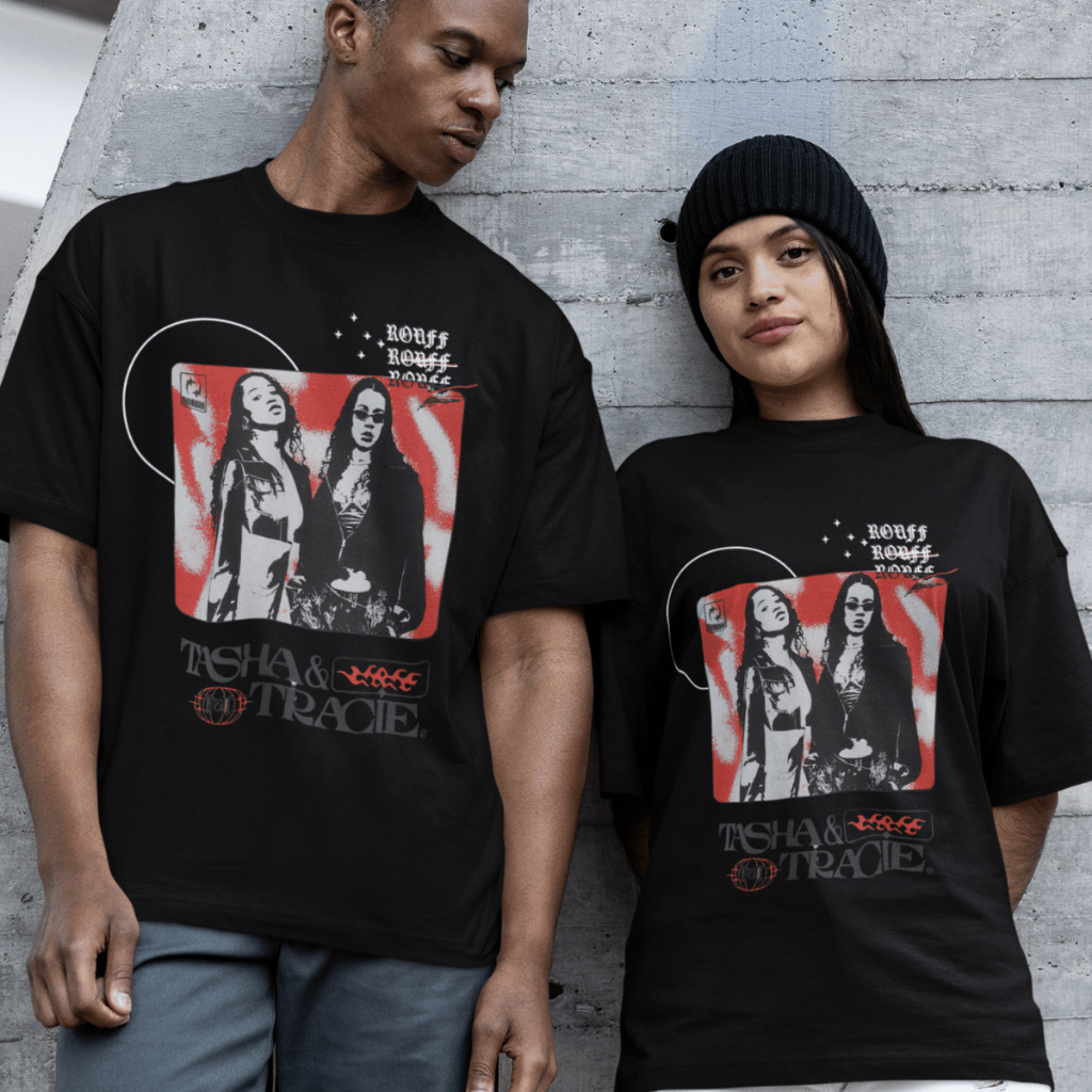 Camiseta Tasha & Tracie Cantoras Tendência Rap Hip Hop Trap Blusa Unissex 100% Algodão em Oferta na Shopee