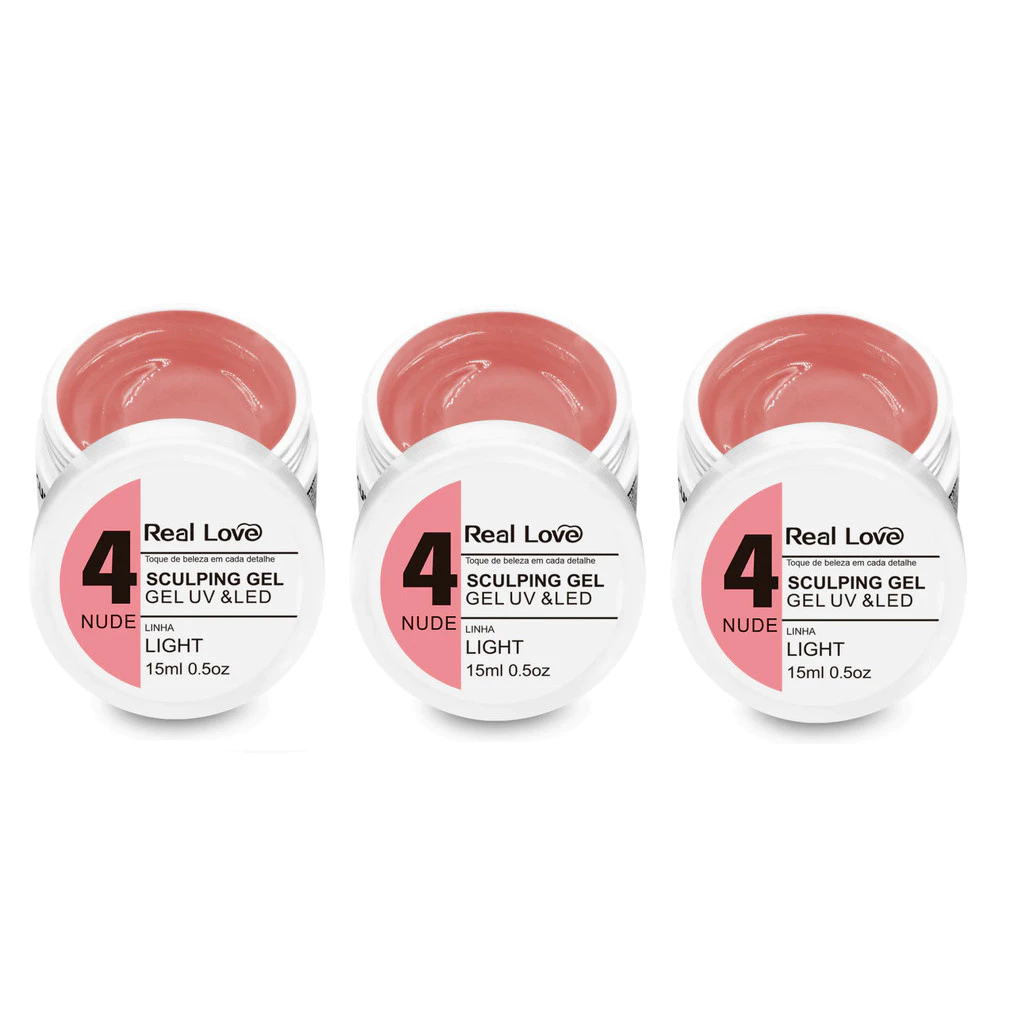 Gel Sculping Real Love Número 04 Nude para Alongamento 15ml em Oferta na Shopee