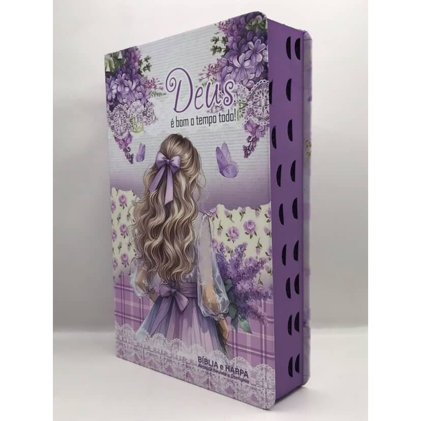 Bíblia Sagrada Tamanho Grande com Harpa Palavras de Jesus em Vermelho Capa Dura Menina Loira em Oferta na Shopee