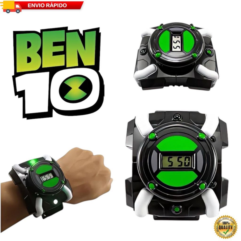 Relógio Ben 10 Omnitrix Digital com Luzes e Sons – Hora e Data de Verdade