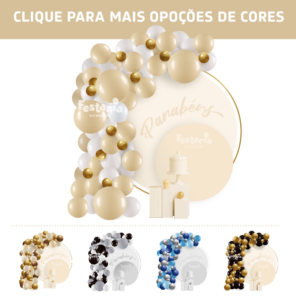 Kit Arco Fácil Pegue e Monte de Balões Redondo Profissional em Oferta na Shopee