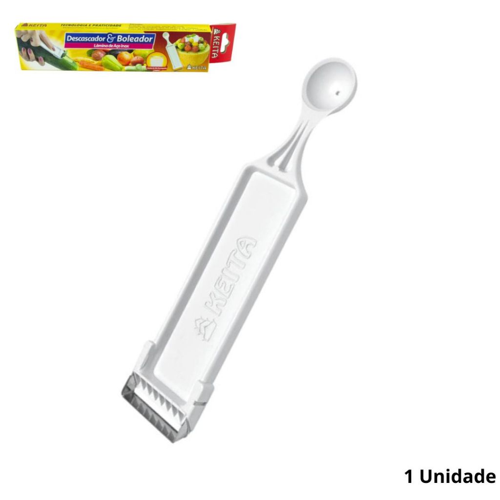 Descascador Boleador  2 em 1  Frutas Legumes Batata Cenoura Queijo  Lâmina Aço Inox 2 Em 1 Keita  -  NEW