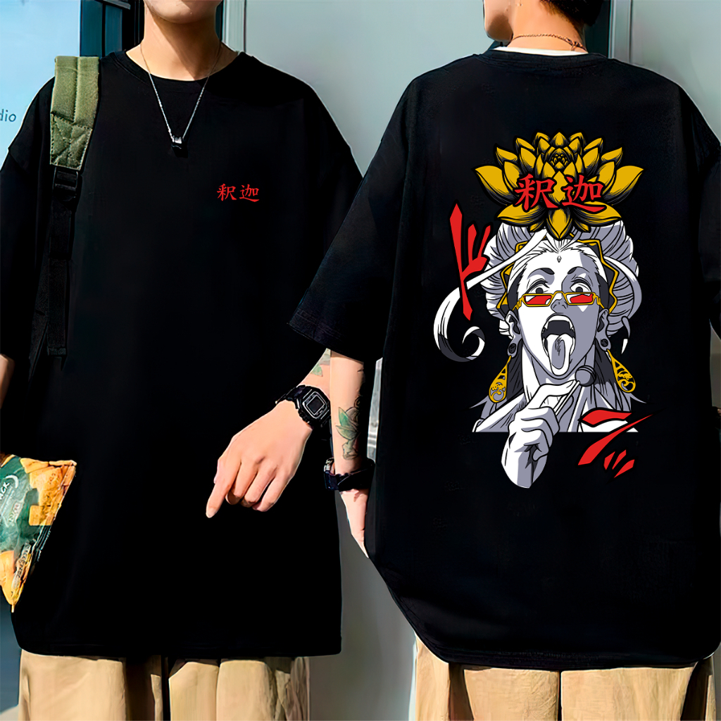 Oversized Camisa Anime Buda Indie Japonês Homem Unisex em Oferta na Shopee