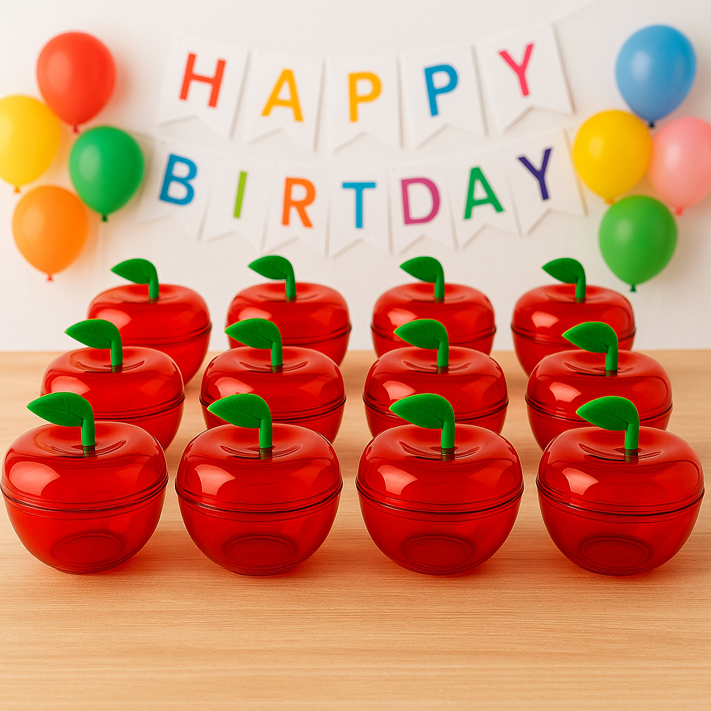 Kit Mini Maçã Decorativa Acrílica Para Lembrancinha de Aniversário e Decoração de Festa em Oferta na Shopee