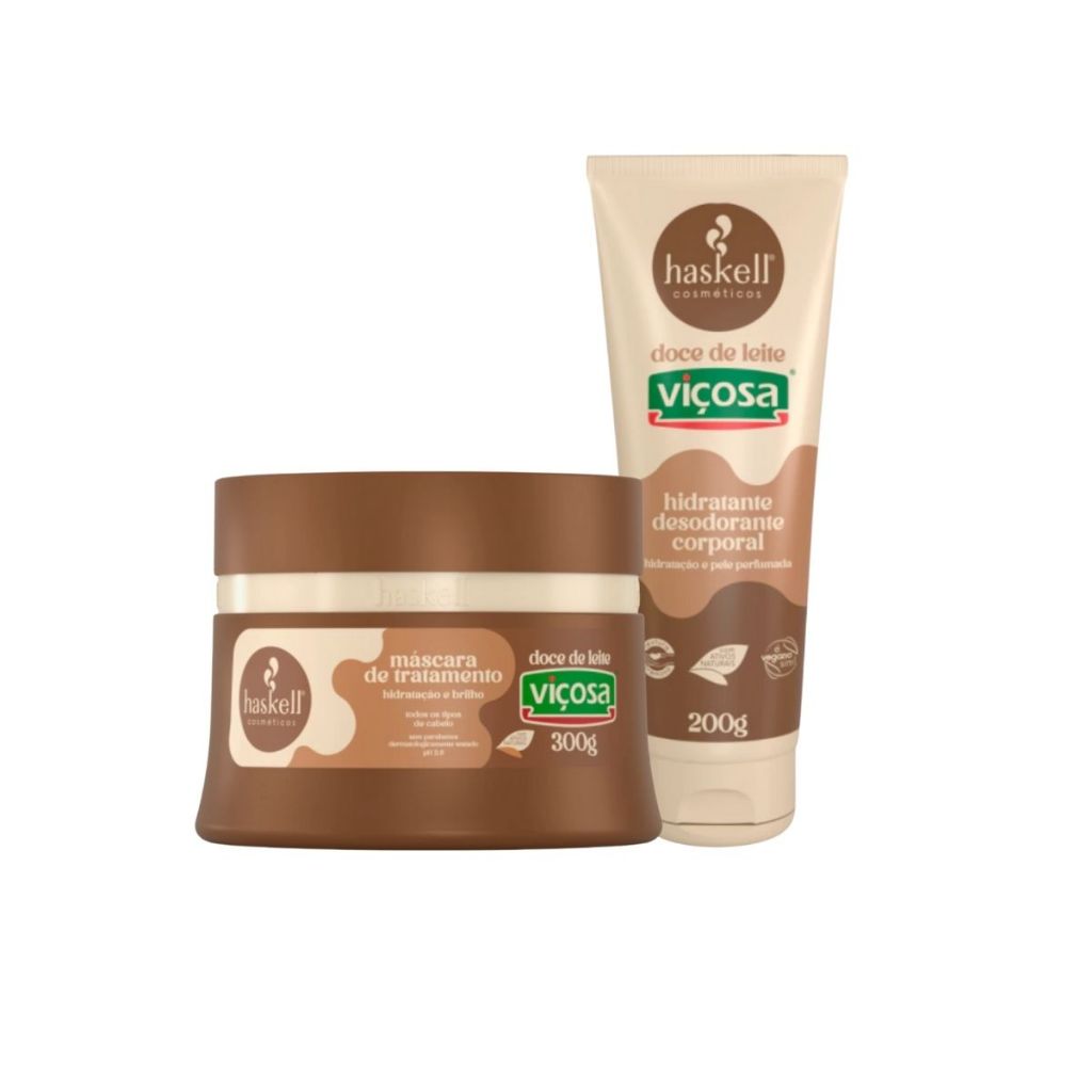 Kit Máscara de Tratamento Doce de Leite Haskell + Hidratante Corporal Doce de Leite
