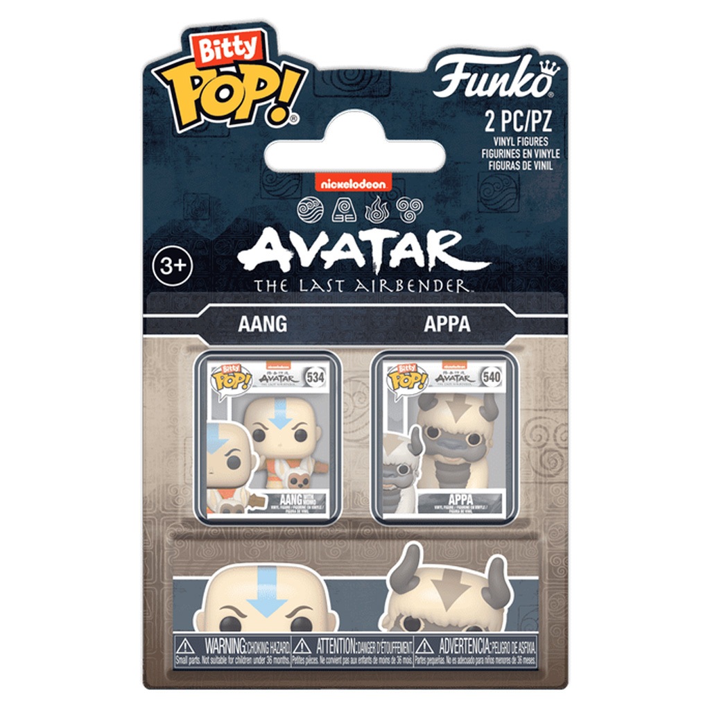 FUNKO BITTY POP AVATAR THE LAST AIRBENDER - AANG & APPA 2-PACK (88924) NOVO ORIGINAL em Oferta na Shopee