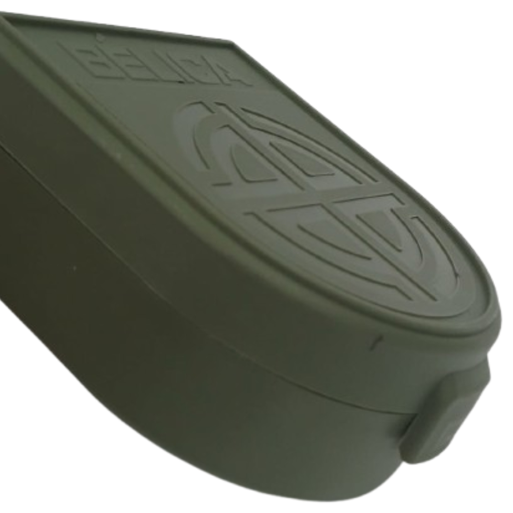 Porta Caixa 36 Munições Verde Militar Calibre .38TPC 9mm .40 .380 7,65 Não compatível com Revolver