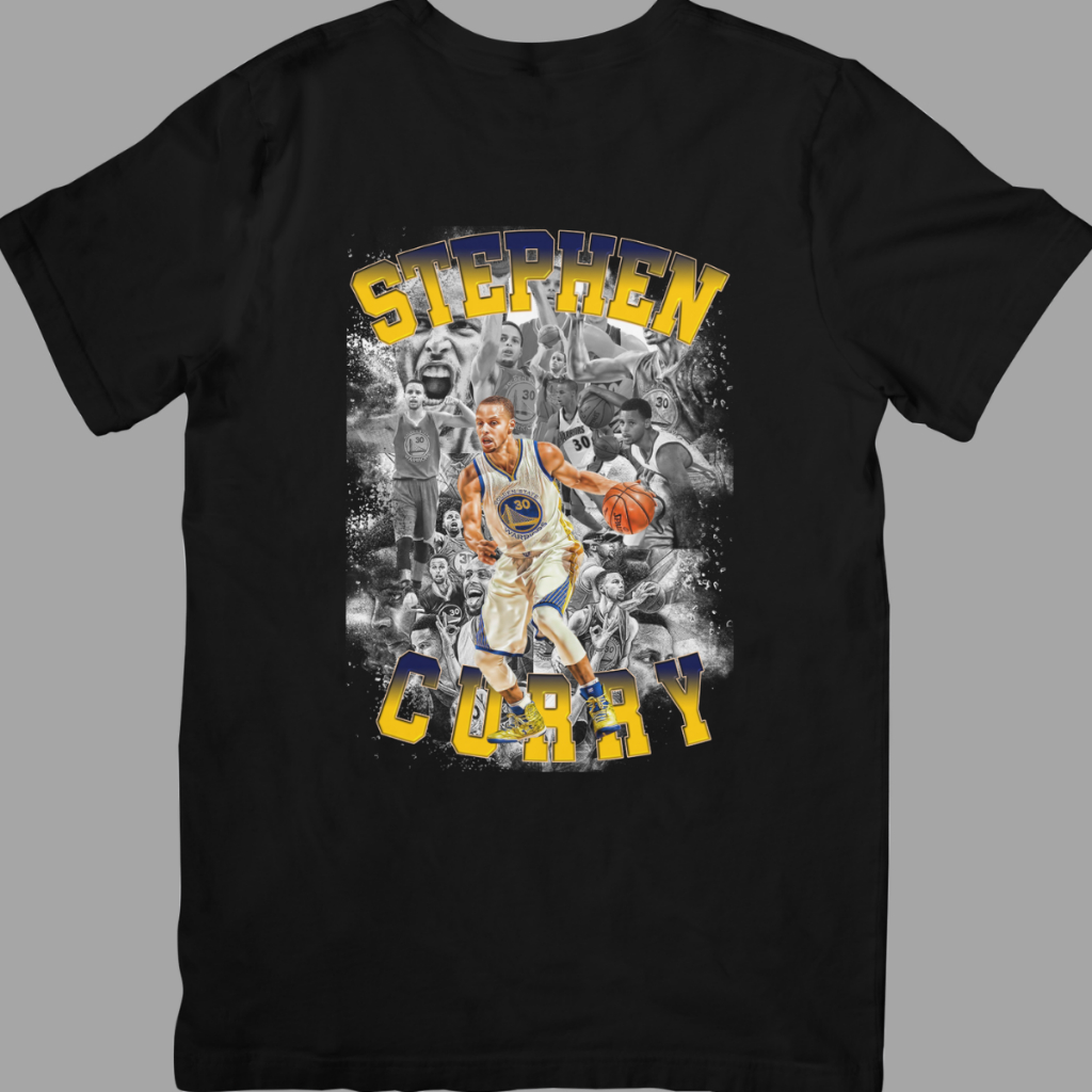 Camiseta estilo Streetwear Vintage NBA unissex basquete Stephen Curry NBA