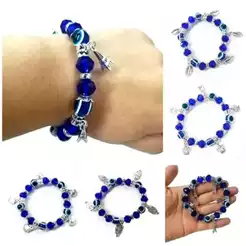 Pulseira Olho Grego Gordo com Mão de Hamsa – Proteção e Energia