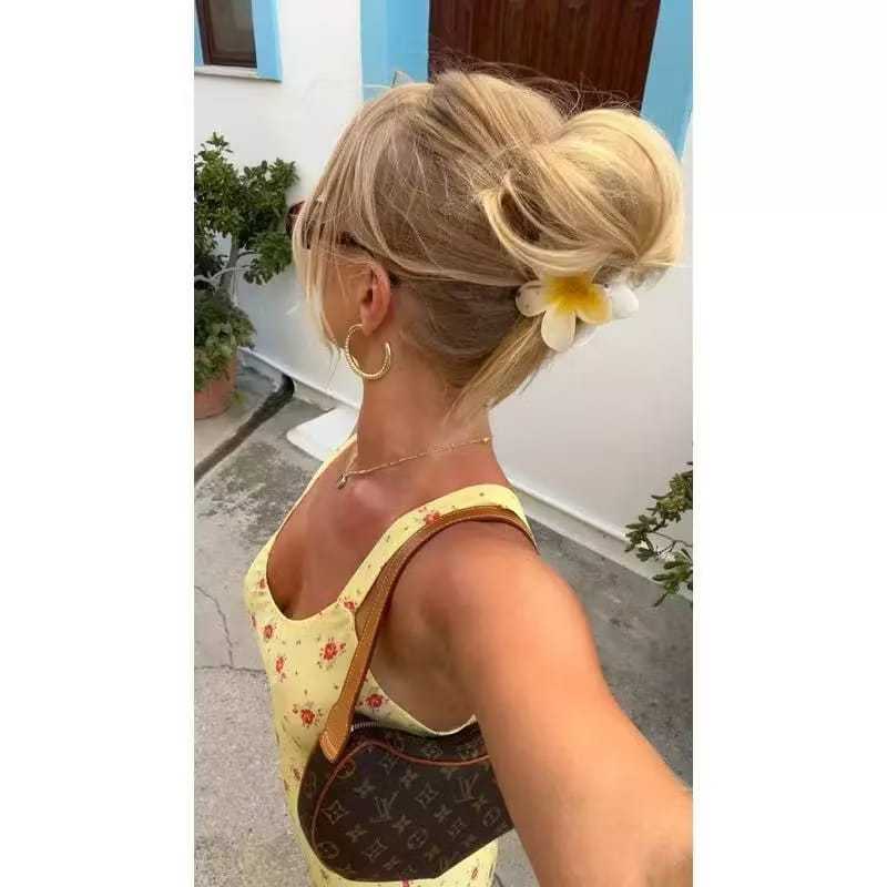 Kits até 12 peças – Grampos/Piranhas de Cabelo Flor de Feriado de Praia – Barrettes / eviamos cor aleatrio