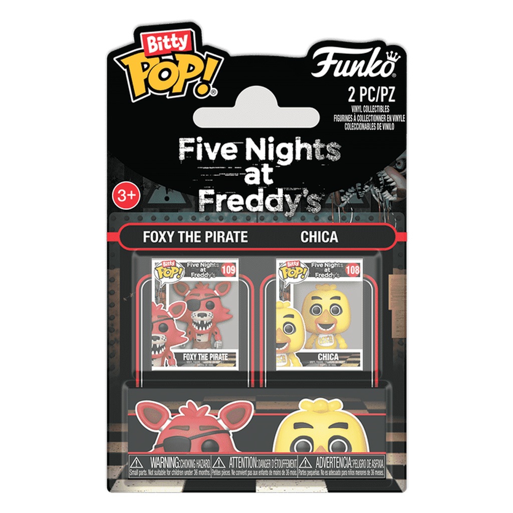 FUNKO BITTY POP FIVE NIGHTS AT FREDDY'S - CHICA & FOXY PIRATE 2-PACK (88919) NOVO ORIGINAL
