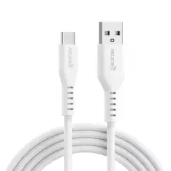 Cabo USB-A para USB-C 2.0 em Silicone 1,5m Branco Geonav - ESC05SWT