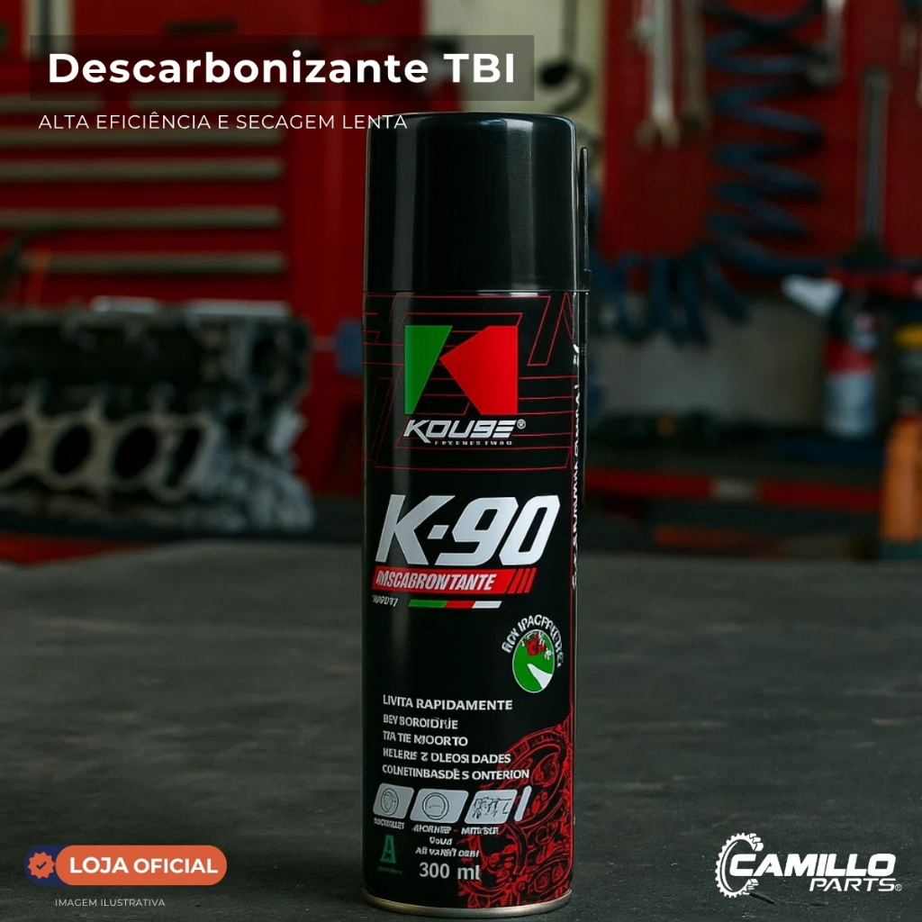 Limpeza Carbonização K90 Koube 300 mL Spray TBI Carburador Motor em Oferta na Shopee