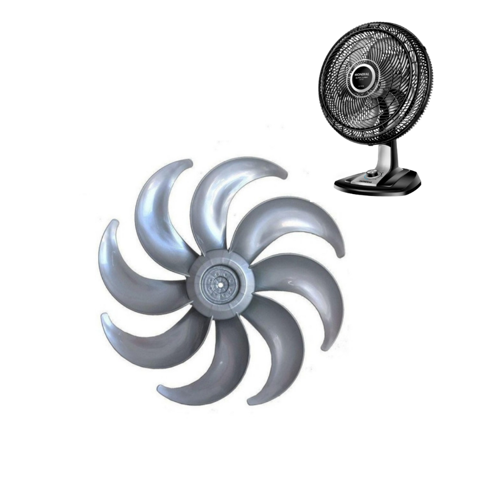 Hélice Ventilador Mondial Turbo Force 40cm 8 Pás V40