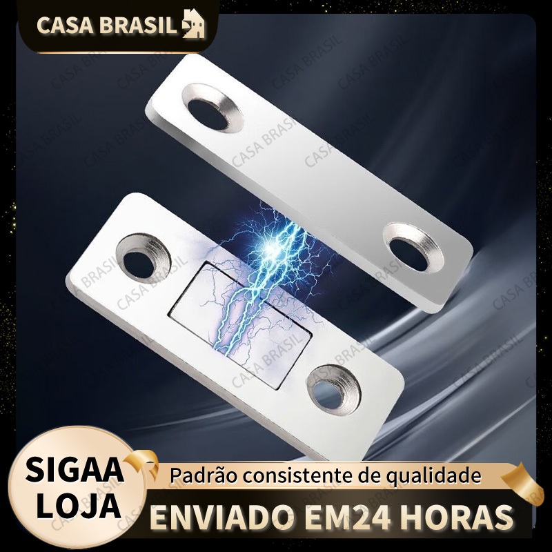 KIT 2 Fecho Magnético Para Armário Guarda Roupa Imã Forte Neodímio em Oferta na Shopee