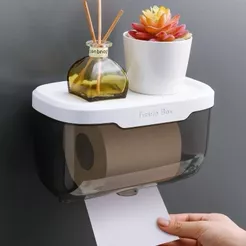 Suporte De Papel Higiênico Parede Banheiro Caixa Organizadora De Papel Higiênico Sem Furar Parede