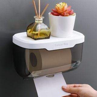 Suporte De Papel Higiênico  Parede Banheiro Caixa Organizadora De Papel Higiênico Sem Fur…
