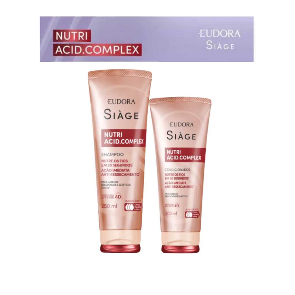 Kit Siage Nutri Acid. Complex Shampoo 250ml + Condicionador 200ml em Oferta na Shopee