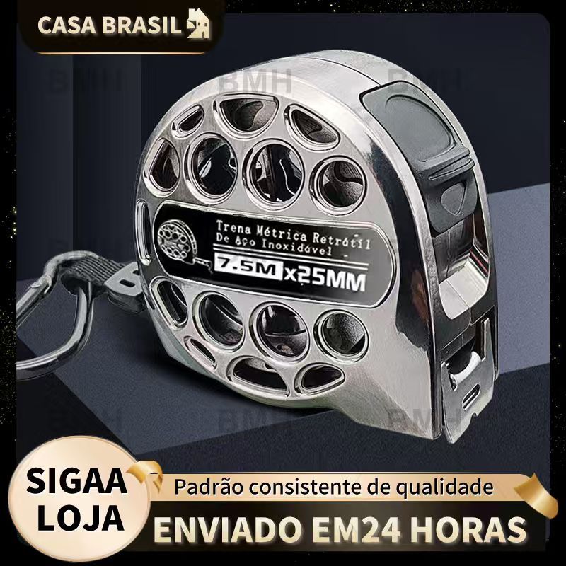 Fita métrica de aço inoxidável lavável e resistente a quedas de 5m 7.5m 10m trena