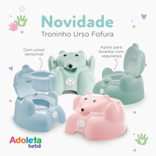 Troninho Penico Infantil Privadinha com Apoio Lateral Ursinho Divertido em Oferta na Shopee