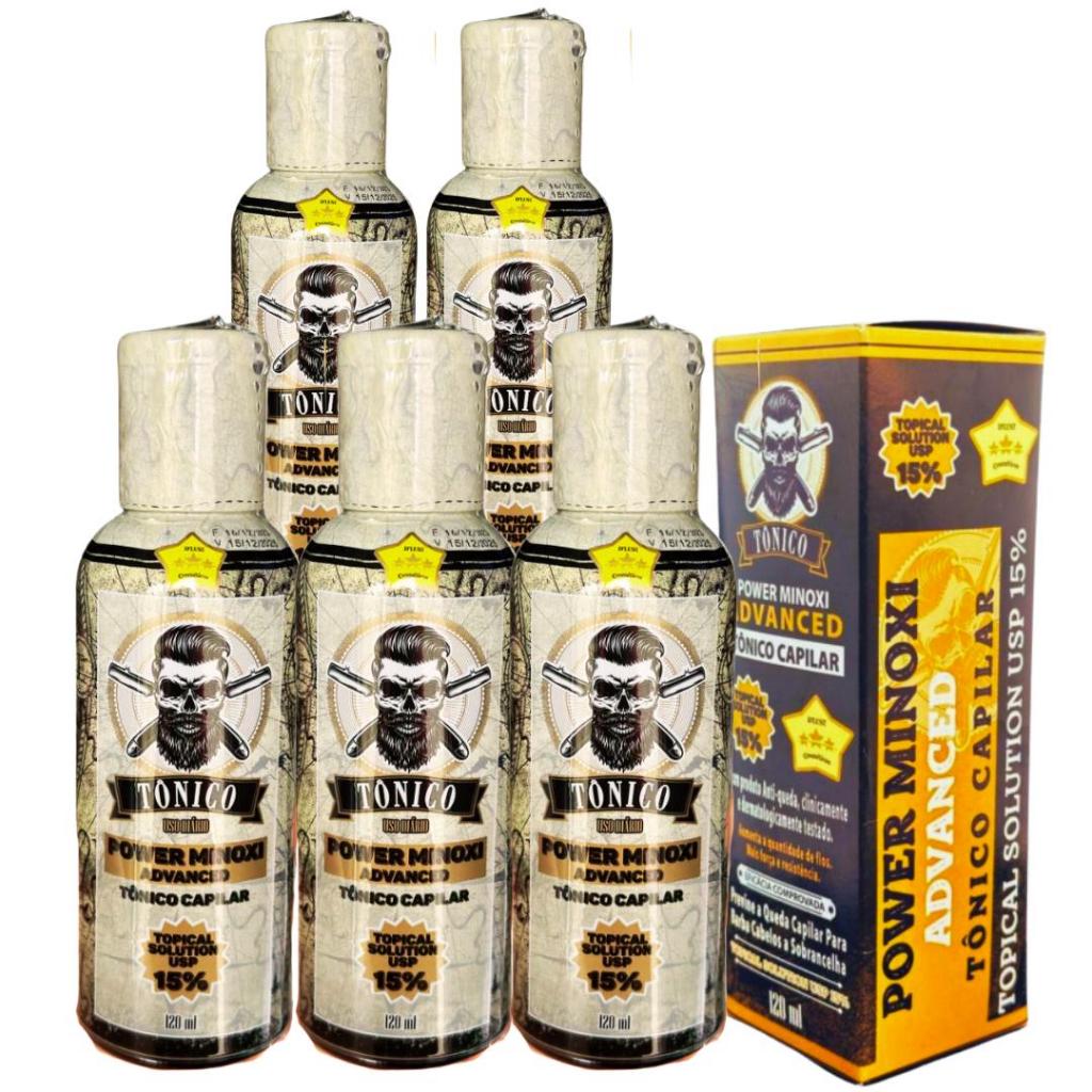 Kit 5 Tonico Barber PowerMino 120ml em Oferta na Shopee