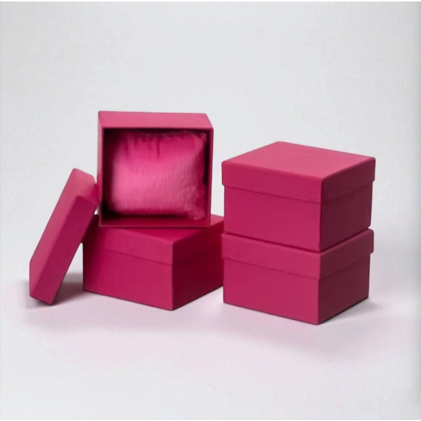 KIT 10/15/20/30 Caixa Caixinha de relógio, caixinha de presente Branco Preto Pink Acrílico Atacado