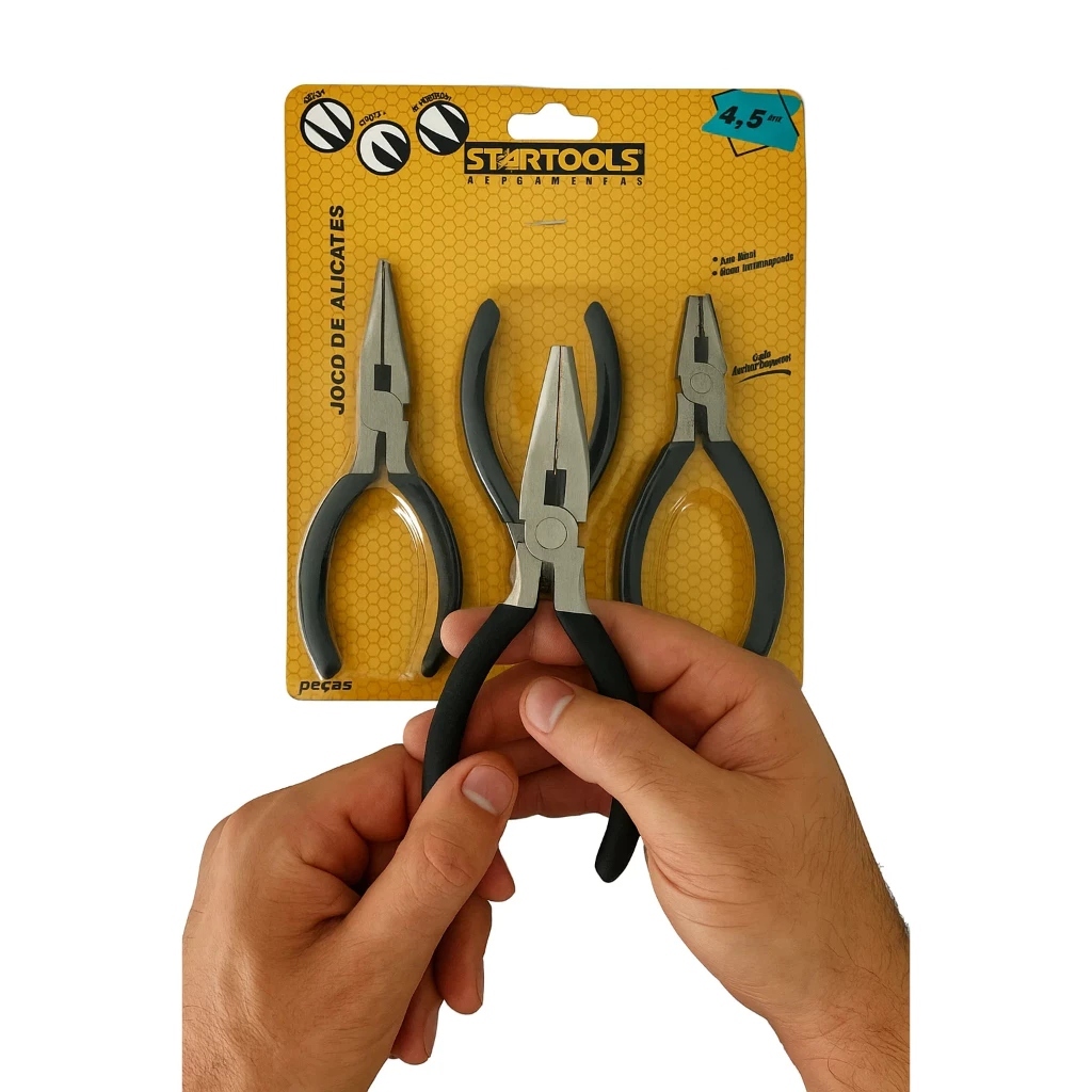Kit 03 Peças Jogo de Alicates p/ Corte Eletrônico ferramenta de Artesanato & Bijuterias