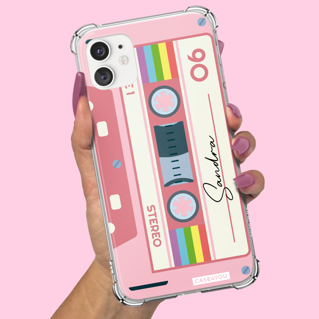 Capa Capinha para Xiaomi Redmi Note 10 Note 11 Note 12 Note 13 Note 14 Pro Plus Anti-impacto Fita Retrô Cassete 3