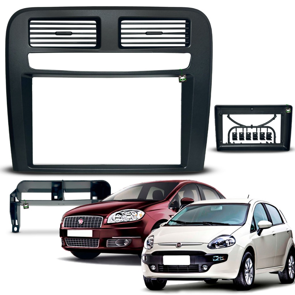 Moldura 7 e 9 Polegadas Punto/Linea 2008 2009 2010 2011 2012 2013 2014 Cinza em Oferta na Shopee