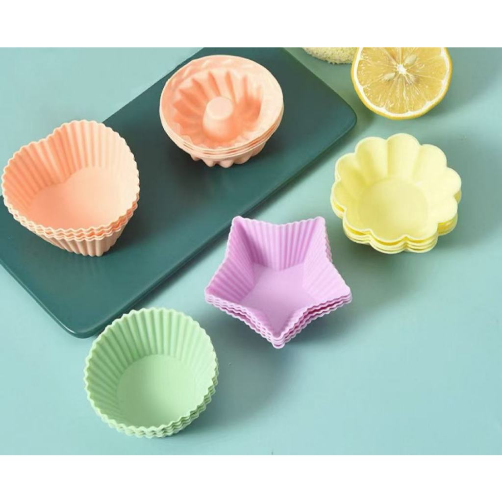 Kit 12/24/36 Moldes Em Forma De Silicone Para Cupcake Mini Bolo Muffin