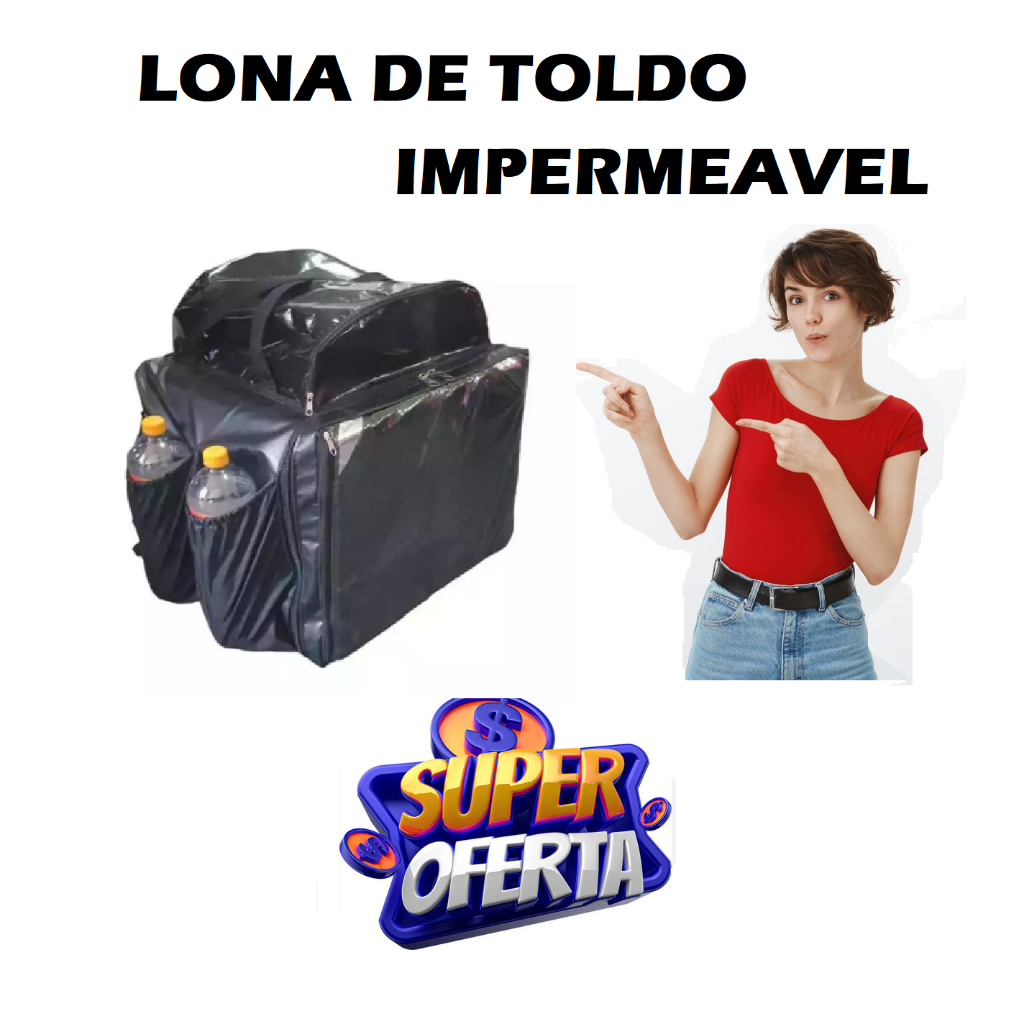Mochila Bag Térmica Bolsa Motoboy Entrega Pizza Lanches 45l  lona somente a capa sem isopor