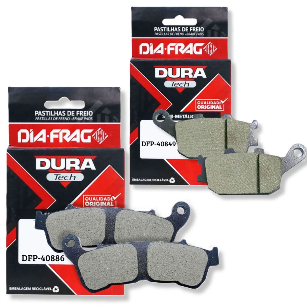 Kit Pastilhas de Freio Xre 300 Com Abs 2009 A 2018 Diafrag em Oferta na Shopee